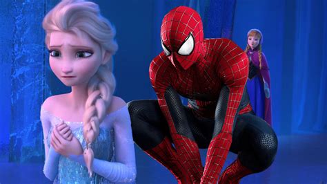 elsa and spider man|More.